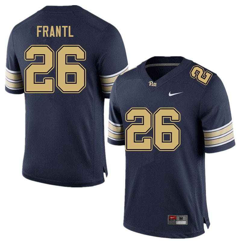 Men #26 Jake Frantl Pitt Panthers College Football Jerseys Sale-Navy